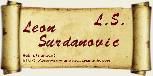 Leon Surdanović vizit kartica